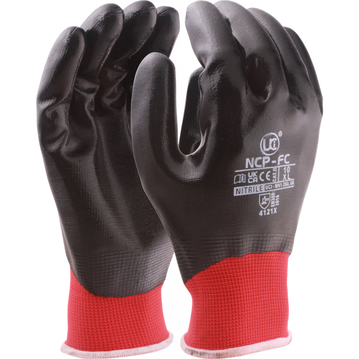 NCP-FC, Red/Black Fully Coated Nitrile Glove